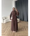 Duq - Doha Şal Hediye Abaya - Acı Kahve