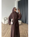 Duq - Doha Şal Hediye Abaya - Acı Kahve
