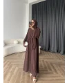 Duq - Doha Şal Hediye Abaya - Acı Kahve