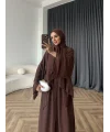 Duq - Doha Şal Hediye Abaya - Acı Kahve
