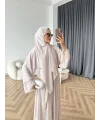 Duq - Doha Şal Hediye Abaya - Bej
