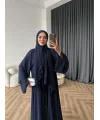 Duq - Doha Şal Hediye Abaya - Lacivert