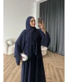 Duq - Doha Şal Hediye Abaya - Lacivert