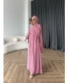 Duq - Doha Şal Hediye Abaya - Pembe
