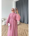 Duq - Doha Şal Hediye Abaya - Pembe
