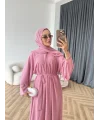 Duq - Doha Şal Hediye Abaya - Pembe
