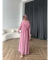 Duq - Doha Şal Hediye Abaya - Pembe