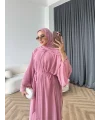 Duq - Doha Şal Hediye Abaya - Pembe