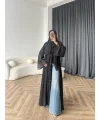 Duq - Doha Şal Hediye Abaya - Siyah