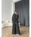 Duq - Doha Şal Hediye Abaya - Siyah