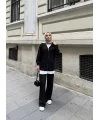 Efran Fermuarlı Takım - Siyah