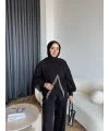 Ela Taş Detaylı Sweat - Siyah