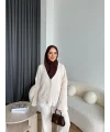 Elenor Düğmeli Triko Takım - Bej