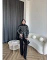 Esla Kareli Gömlek - Siyah