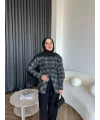 Esla Kareli Gömlek - Siyah