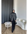 Esla Kareli Gömlek - Siyah
