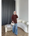 Eyla Fermuarlı Hırka - Acı Kahve