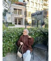 Fermuarlı Sweat Model Triko Kazak - Acı Kahve