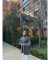Fermuarlı Sweat Model Triko Kazak - Gri