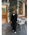 Fireya Bağlamalı Triko Takım - Siyah