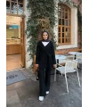 Fireya Bağlamalı Triko Takım - Siyah
