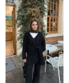 Fireya Bağlamalı Triko Takım - Siyah