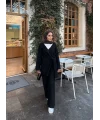 Fireya Bağlamalı Triko Takım - Siyah