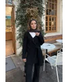 Fireya Bağlamalı Triko Takım - Siyah
