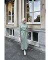 Fitilli Triko Elbise - Çağla
