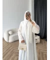 Fuş - Esra Taşlı Şal Hediye Abaya - Ekru