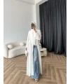 Fuş - Esra Taşlı Şal Hediye Abaya - Ekru