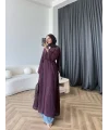Fuş - Esra Taşlı Şal Hediye Abaya - Mürdüm