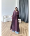 Fuş - Esra Taşlı Şal Hediye Abaya - Mürdüm