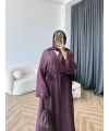 Fuş - Esra Taşlı Şal Hediye Abaya - Mürdüm