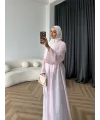 Fuş - Esra Taşlı Şal Hediye Abaya - Pembe
