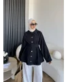 Fuş - Gleam Düğmeli Ceket - Lacivert