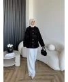 Fuş - Gleam Düğmeli Ceket - Siyah