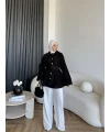 Fuş - Gleam Düğmeli Ceket - Siyah