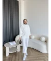 Gn-Elban Taşlı Sweat - Beyaz