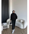 Gn-Elban Taşlı Sweat - Siyah