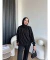 Gn-Elban Taşlı Sweat - Siyah