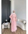 Hen - Endara Şifon Elbise - Pembe