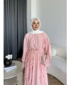Hen - Endara Şifon Elbise - Pembe