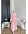 Hen - Endara Şifon Elbise - Pembe