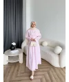Hen - İlay Keten Elbise - Pembe
