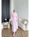 Hen - İlay Keten Elbise - Pembe