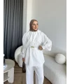 Hen - İndirimli Kemerli Takım - Beyaz