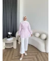 Hen - Mercan Pileli Gömlek - Pembe