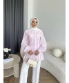 Hen - Mercan Pileli Gömlek - Pembe