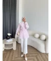Hen - Mercan Pileli Gömlek - Pembe